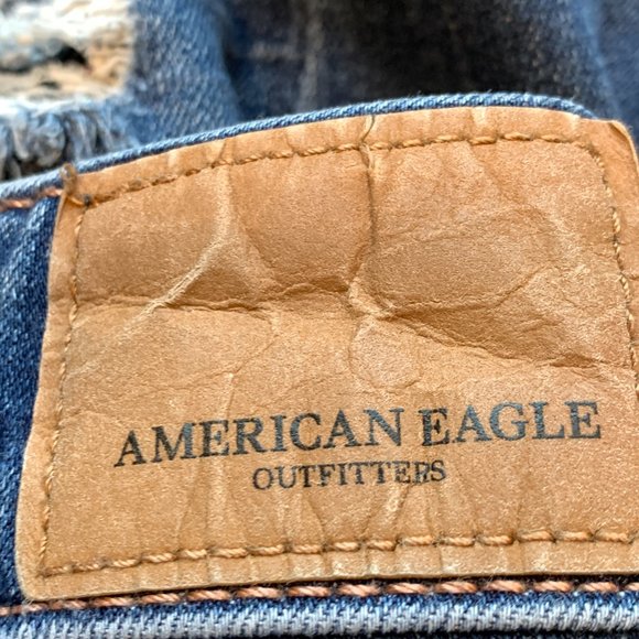 American Eagle Super Stretch X Jegging Jeans Ripped Holes W28"xL28" Women Size 6 - Picture 11 of 11